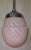 Mid-Century Italian Ceiling Lamp with Chrome-Plated Metal Mounting and Teardrop-Shaped Pink-Tinted Glass Shade, 1960s For Sale - Image 4 of 7