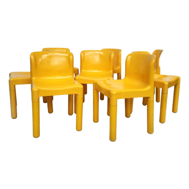 Model 4875 Chairs by Carlo Bartoli for Kartell, 1970s, Set of 8 For Sale