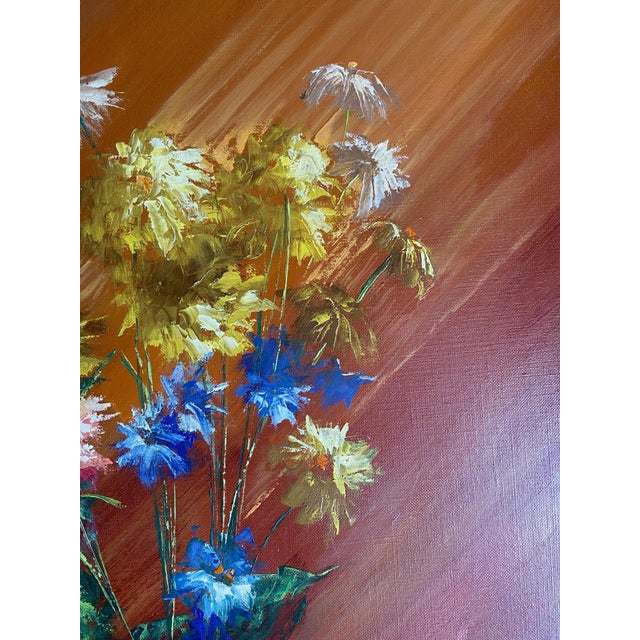 Modern Georges De Marco, Floral Still Life, 1960s, Oil Painting on Canvas, Framed For Sale - Image 3 of 10