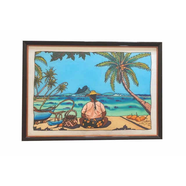 These original watercolor paintings on linen are by Bora Bora artist Emmanuel Masson. The vibrant and colorful paintings...