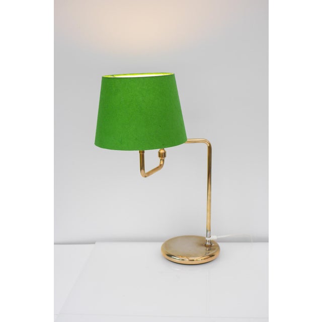 Scandinavian Brass Swing Arm Table Lamp For Sale - Image 4 of 12