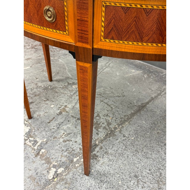 Decorative Crafts Neoclassical Demilune Console Table For Sale - Image 11 of 12