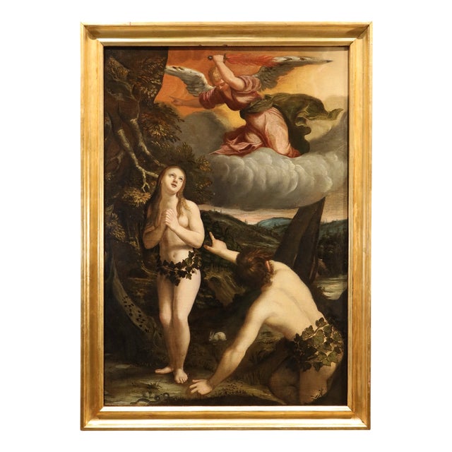 Workshop of Abraham Bloemaert, Adam and Eve, 1650, Oil on Canvas For Sale