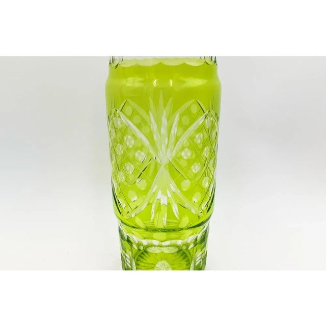 Yellow Crystal Vase, Poland, 1960s For Sale - Image 4 of 7