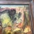 1940’s Original Surreal Abstract Expressionist Watercolor Painting Vintage Oak Frame For Sale - Image 4 of 5