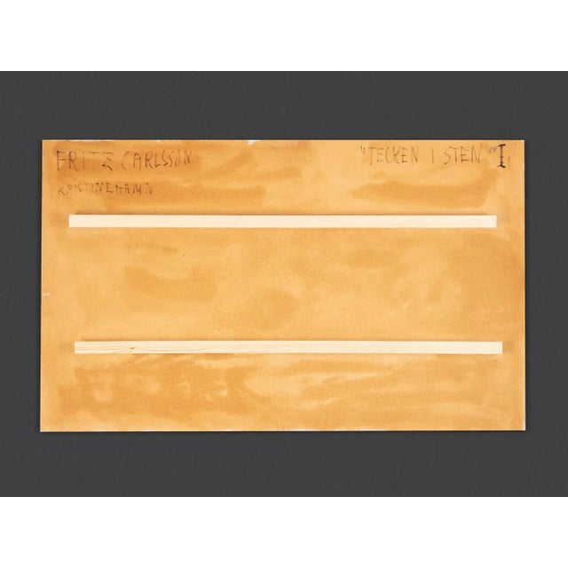 Fritz Karlsson, Tecken i Sten 1, 1970, Oil on Wood, Framed For Sale - Image 12 of 13