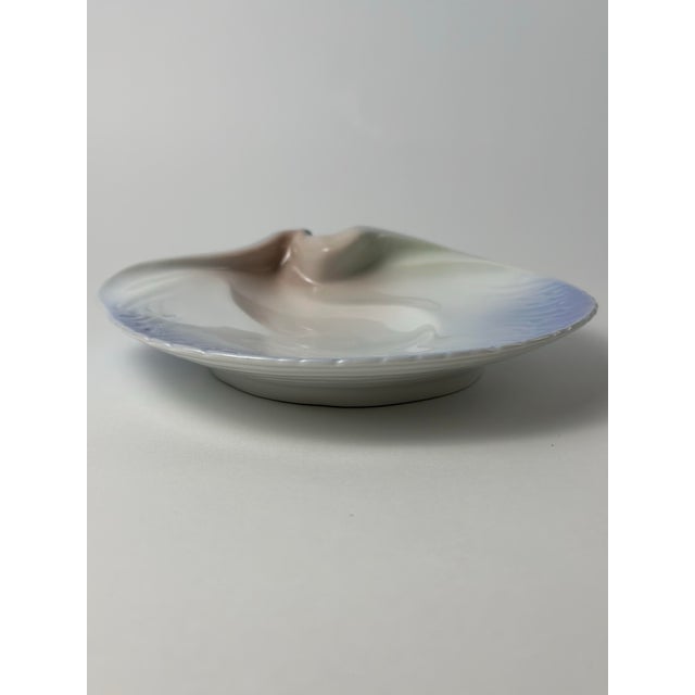 Mid 20th Century Bing & Grondahl Porcelain Shell Plate | Chairish