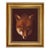 "Sly Fox Head" Framed Canvas Print in Antiqued Gold Frame For Sale