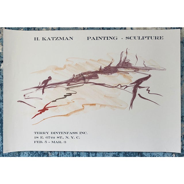 Herbert Katzman, Vintage Lithograph Poster Herbert Katzman Terry Dintenfass Gallery NYC For Sale In Miami - Image 6 of 6