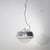 An Italian Space Age pendant lamp from the 1970s characterised by a spherical composition combining chrome-plated metal,...