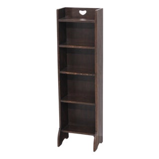 Heart Narrow Open Bookcase in Oak from Liberty & Co., 1905 For Sale
