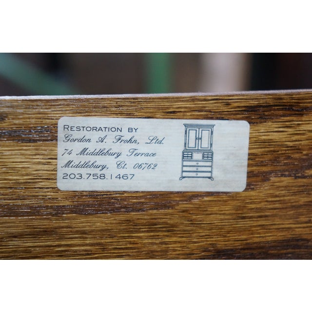 Antique Chippendale Serpentine Oxbow Mahogany Secretary Library Writing Desk 33" For Sale - Image 16 of 18