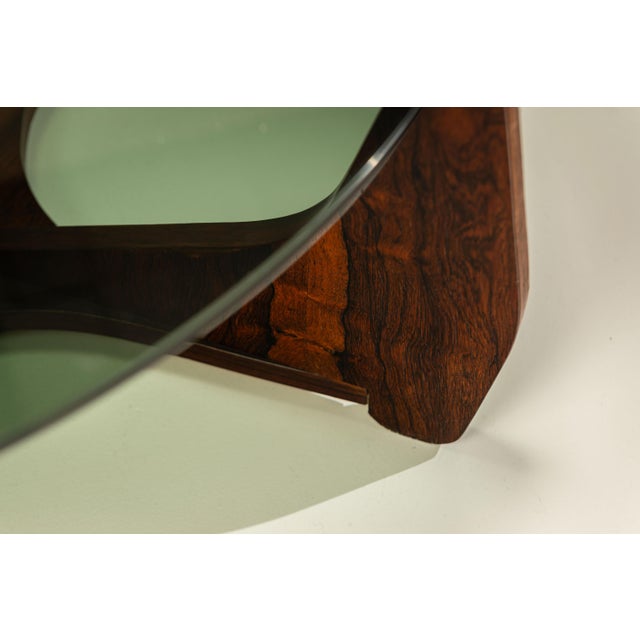 Round Coffee Table Veneered in Rosewood, Italy, 1960s For Sale - Image 9 of 12