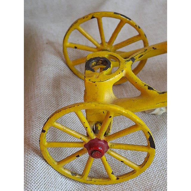 Antique Cast Iron Kenton Cabriolet Hansom Cab Carriage Toy - Original Figures For Sale - Image 9 of 18