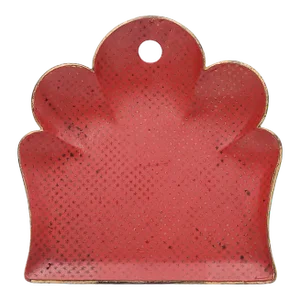 19th Century French Crumber With Gold Stars on Chinese Red Lacquer Background