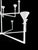 Bourgeois Boheme Atelier Plaster of Paris Uplight Chandelier, Vincennes Royal For Sale - Image 9 of 10