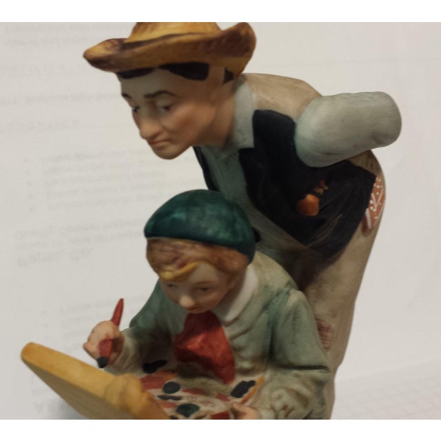 Chocolate Norman Rockwell Saturday Evening Post Cover Collection "Country Critic" Style Nr-43 Circa 1983 For Sale - Image 8 of 11