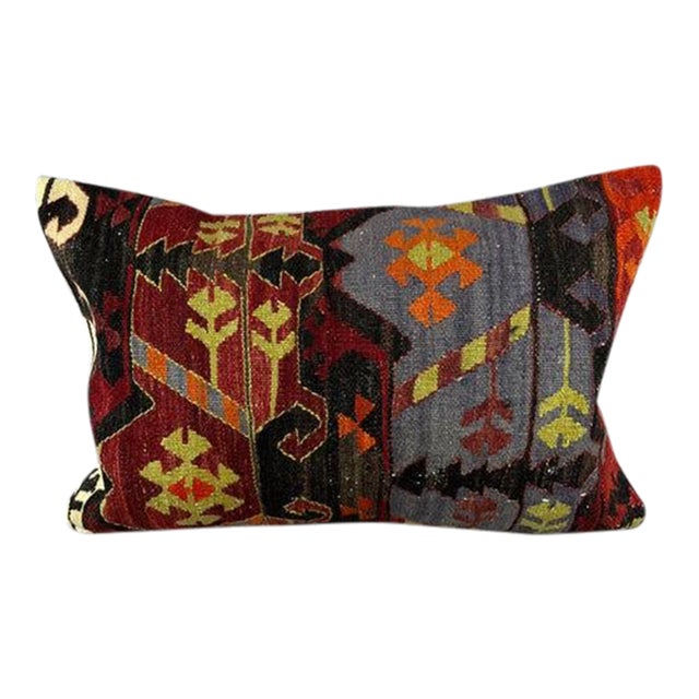16 x 24 Kilim Pillow Turkish Cushion Route Delight Pillow Cushion Cover For Sale
