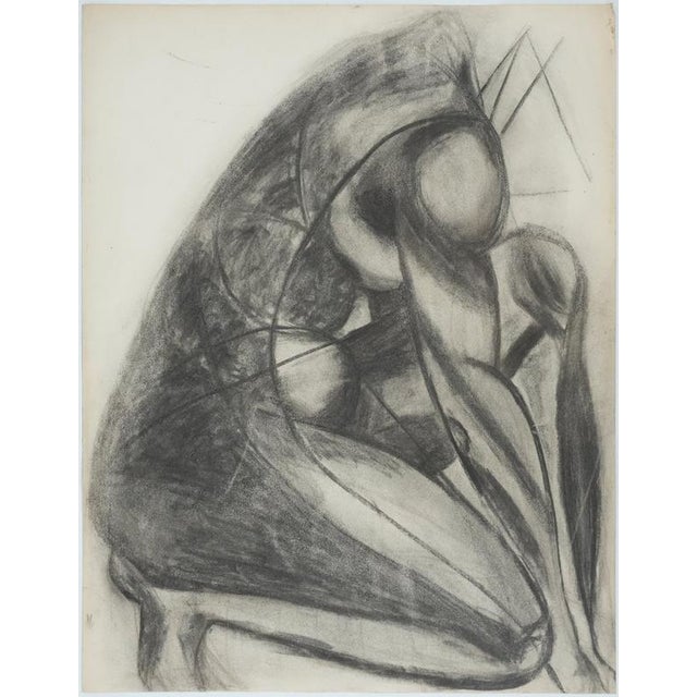 Black Marcel Mouly, Nude Study, Charcoal For Sale - Image 8 of 8