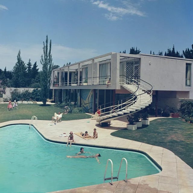 Slim Aarons, South Africa Swimming Pool, Estate Stamped Photographic Print, 1958 / 2020s For Sale