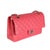 Traditional Dark Pink Quilted Caviar Medium Classic Double Flap Bag For Sale - Image 3 of 8