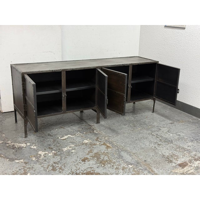 Restoration Hardware Industrial Tool Chest Sideboard For Sale - Image 12 of 12