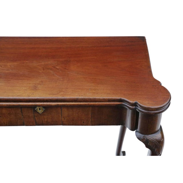 Antique Georgian Mahogany Folding Card Table, 1750s For Sale - Image 12 of 15