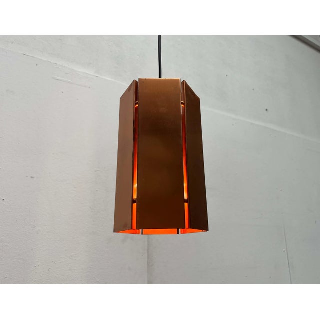 Mid-Century Modern German Copper Pendant Lamps, 1960s, Set of 3, Set of 3 For Sale - Image 9 of 18