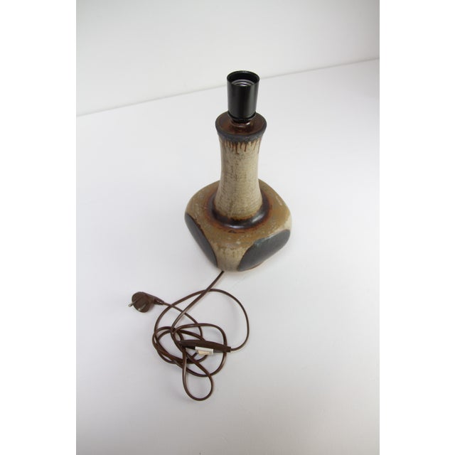 Mid-Century Danish Stoneware Table Lamp by Aksel Larsen for Axella, 1970s For Sale - Image 15 of 18