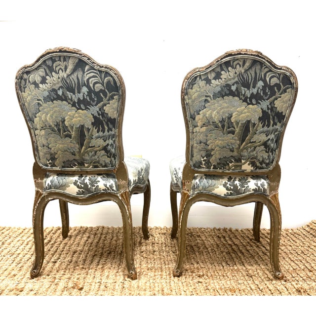 Antique French Louis XV Chairs Upholstered in House of Hackney -a Pair For Sale - Image 4 of 10
