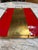 Vintage Red Lacquer & Brass Serving Tray With Handle For Sale - Image 4 of 7