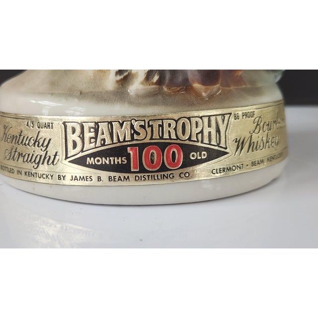 Ceramic 1960s Jim Beam “Beam’s Trophy” Blue Jay Figural Bourbon Decanter – Western Americana, 13” For Sale - Image 7 of 18