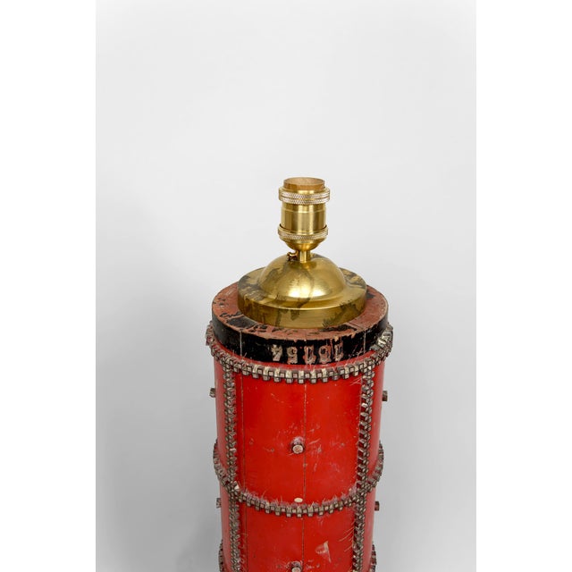 Vintage Industrial Art Deco Printing Roller Lamp, 1920 For Sale - Image 10 of 13
