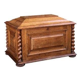 Large English Wine Compendium or Cellarette of Patinated Oak For Sale