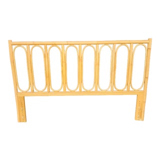 1970s Queen Bamboo Headboard For Sale
