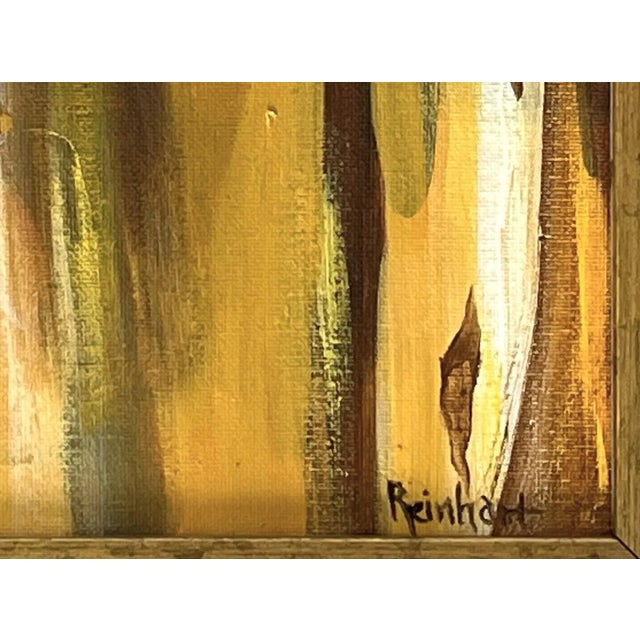 Textile Signed Original Painting by Karen Reinhart (American, 1938-2023) Titled 'Flower Power' For Sale - Image 7 of 12