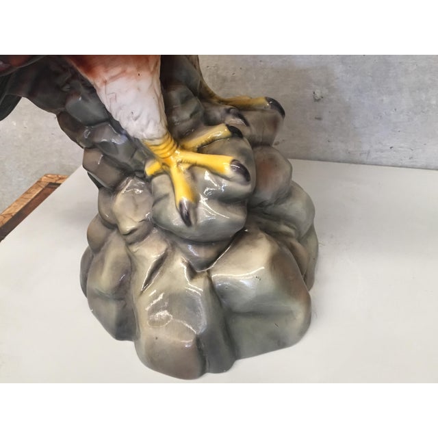 20th Century Large Italian Glazed Terra Cotta Eagle For Sale - Image 10 of 12