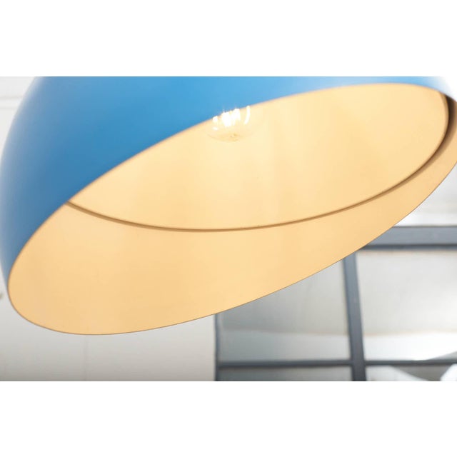 Vintage Pendant Lamp in Blue and White Lacquered Metal by Finn Juhl for Lyfa, Denmark, 1963. For Sale - Image 11 of 13