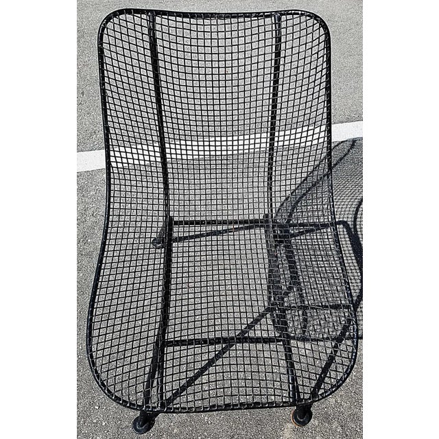 Vintage Woodard Attributed Mesh Patio Dining Table & 4 Chairs For Sale - Image 9 of 11