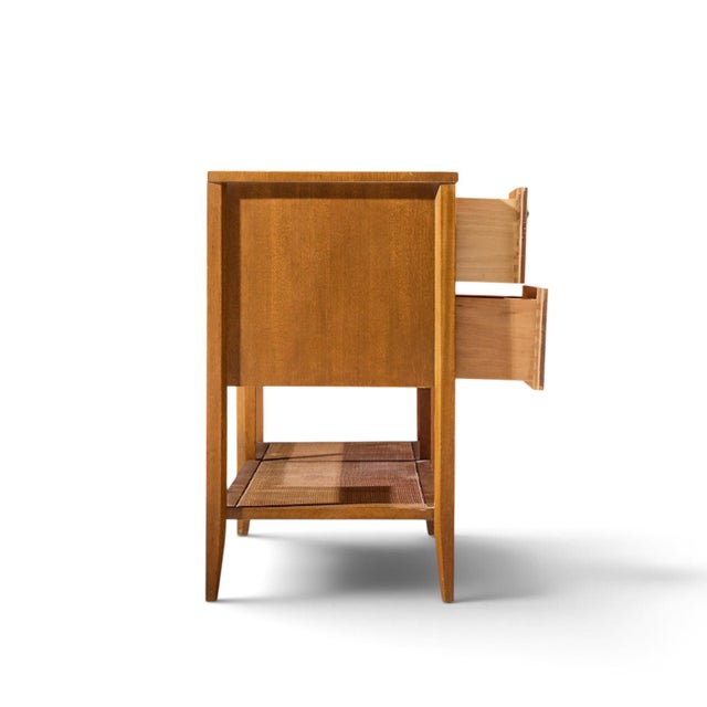 Brown Saltman John Keal for Brown Saltman Style Mid Century Mahogany and Cane Console Credenza For Sale - Image 4 of 11