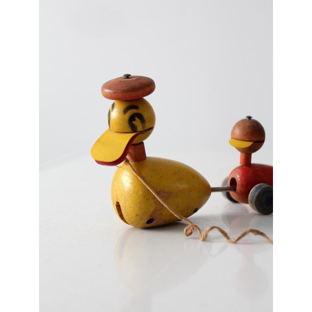 Mid-Century Modern Vintage 1950s Fisher Price Quacky Family Pull Toy For Sale - Image 3 of 9