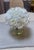 Pure Garden Cream Hydrangea & Rose Floral Arrangement W/ Vase For Sale - Image 4 of 6