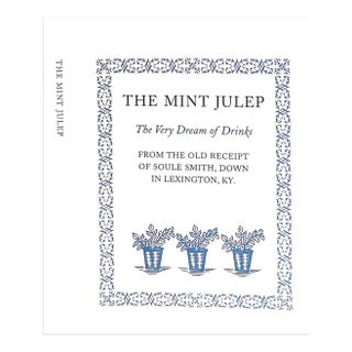 "The Mint Julep: The Very Dream of Drinks" 1997 Smith, Soule For Sale