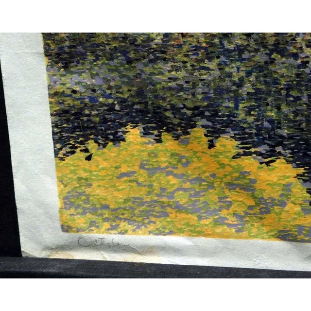 Gordon Mortensen "October" Hand Signed Woodcut Reduction Art For Sale - Image 9 of 11