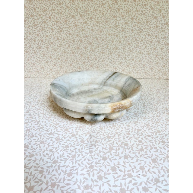 French Vintage Marble Low Bowl For Sale - Image 3 of 6