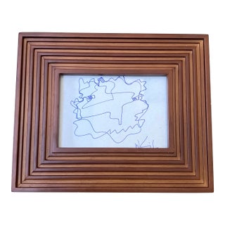 1980’s Original Wayne Cunningham Abstract Pen and Ink Drawing For Sale