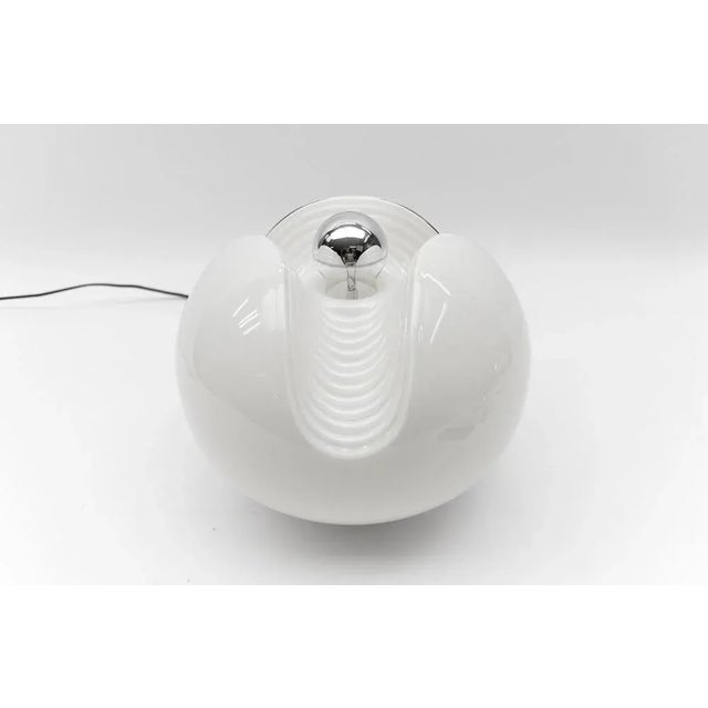 1960s Large Opaline Glass Table Lamp Wave by Koch and Lowy for Peill & Putzler, 1960s For Sale - Image 5 of 9