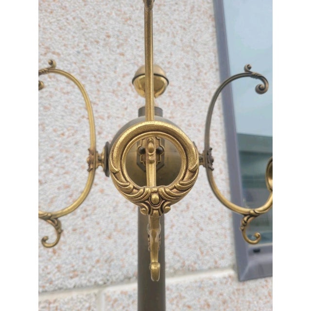 Floor Coat Rack in Gilt Brass and Bronze, 1970s For Sale - Image 6 of 12