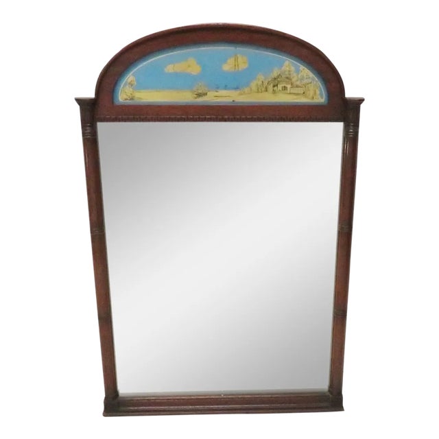 Empire Style Trumeau Mirror For Sale