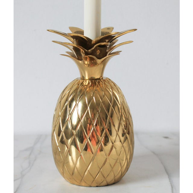 Vintage Brass Pineapple Table Lamp For Sale - Image 4 of 8